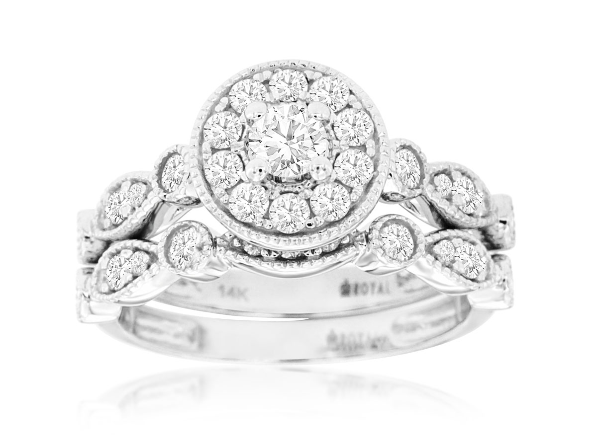 DIA ENGAGEMENT & WEDDING SET