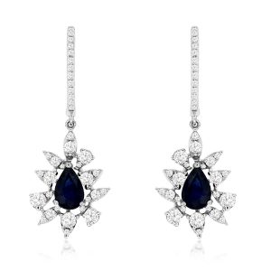 SAPPHIRE & DIAMOND EARRING