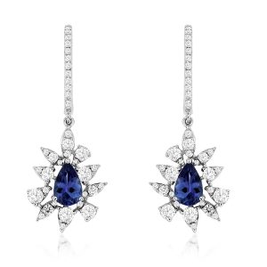 TANZANITE & DIAMOND EARRING