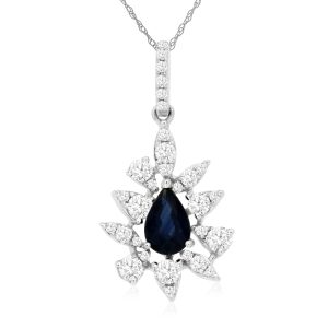 SAPPHIRE & DIAMOND PENDANT