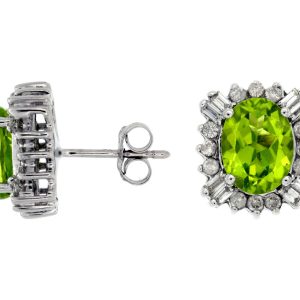 PERIDOT & DIAMOND EARRING