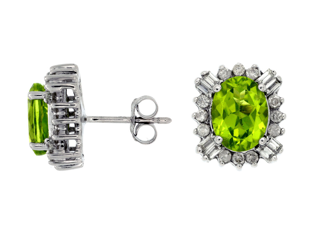 PERIDOT & DIAMOND EARRING