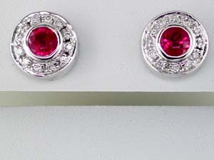 RUBY & DIAMOND EARRING