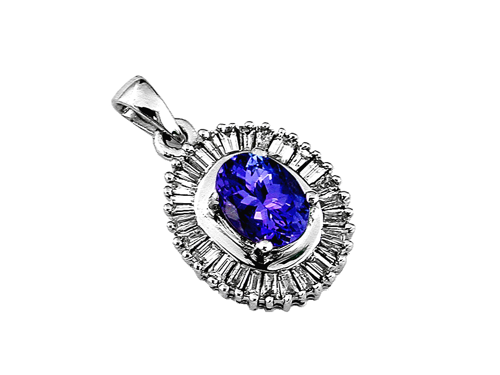 TANZANITE & DIAMOND PENDANT