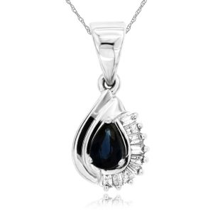 SAPPHIRE & DIAMOND PENDANT