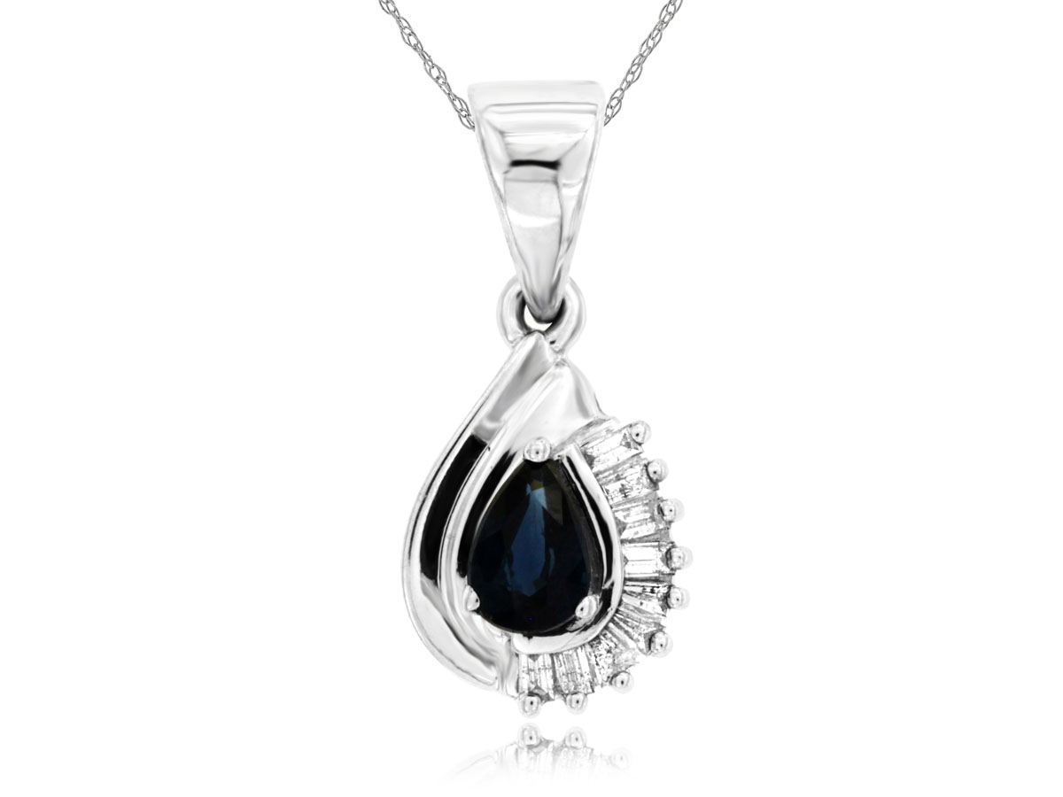 SAPPHIRE & DIAMOND PENDANT