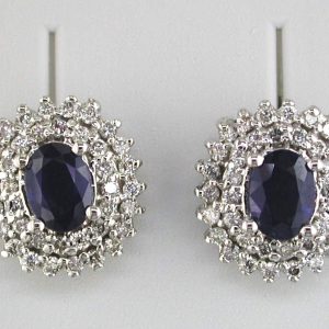 SAPPHIRE & DIAMOND EARRING