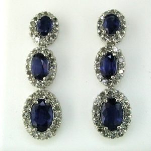 SAPPHIRE & DIAMOND EARRING