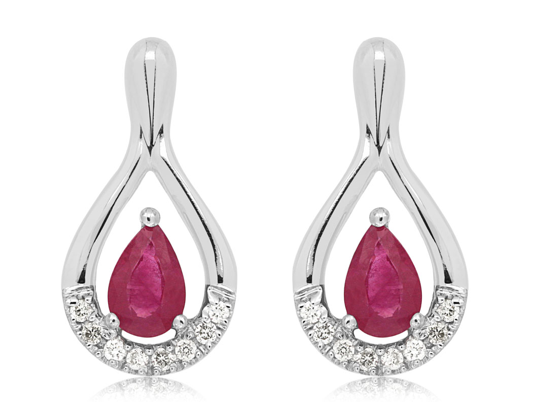 RUBY & DIAMOND EARRING