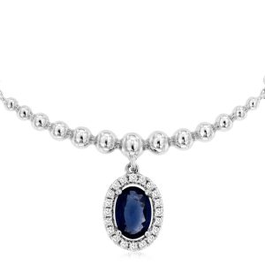 SAPPHIRE & DIAMOND NECKLACE