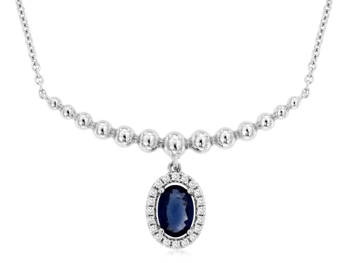 SAPPHIRE & DIAMOND NECKLACE
