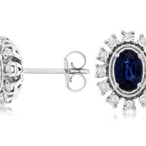 SAPPHIRE & DIAMOND EARRING