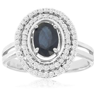 SAPPHIRE & DIAMOND RING