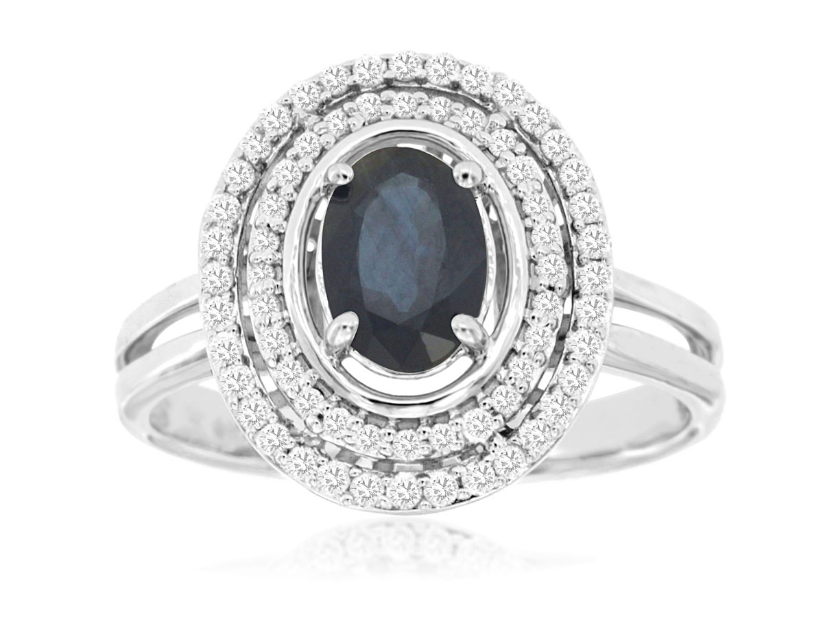 SAPPHIRE & DIAMOND RING