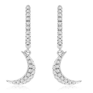 DIAMOND MOON EARRING