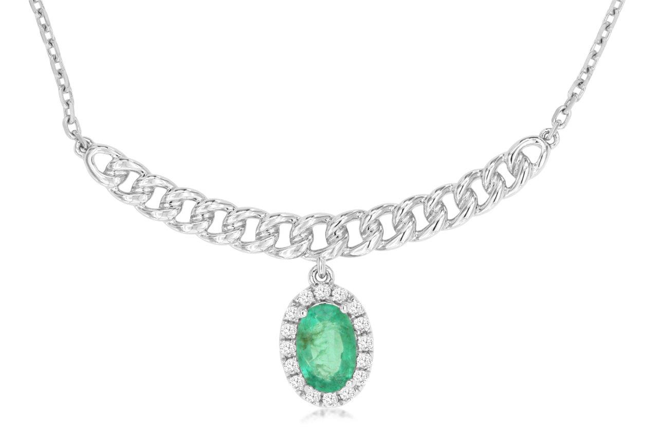 EMERALD & DIAMOND NECKLACE