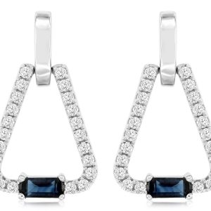 SAPPHIRE & DIAMOND EARRING