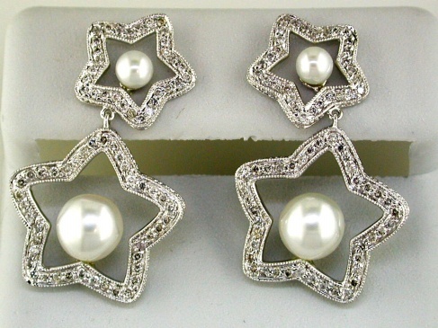 DIAMOND & PEARL EARRING