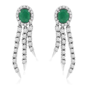 EMERALD & DIAMOND EARRING
