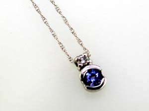 TANZANITE & DIAMOND NECKLACE