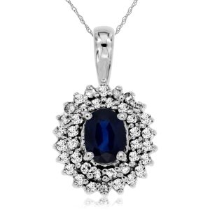 SAPPHIRE & DIAMOND PENDANT