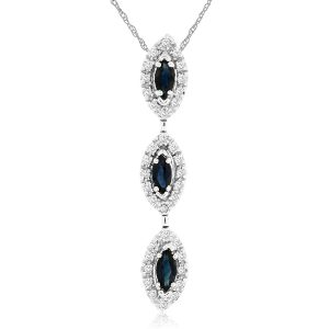 SAPPHIRE & DIAMOND PENDANT