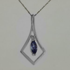 TANZANITE & DIAMOND PENDANT