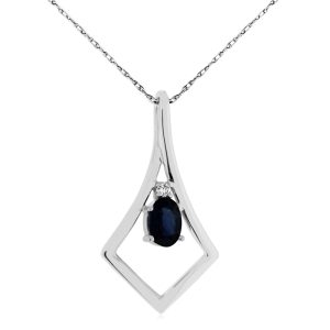 SAPPHIRE & DIAMOND PENDANT
