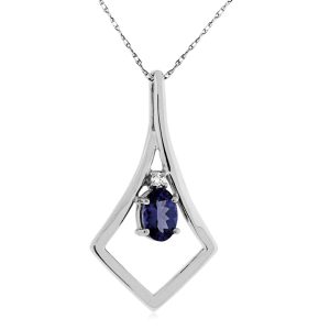 TANZANITE & DIAMOND PENDANT