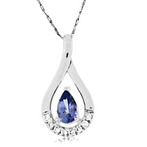 TANZANITE & DIAMOND PENDANT