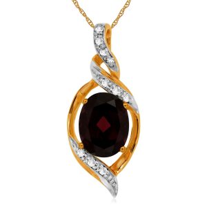 GARNET & DIAMOND PENDANT