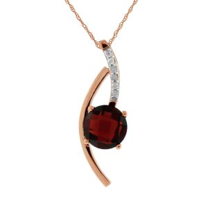 GARNET & DIAMOND PENDANT
