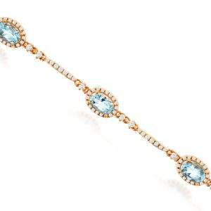 AQUAMARINE & DIAMOND BRACELET