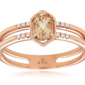 MORGANITE & DIAMOND RING