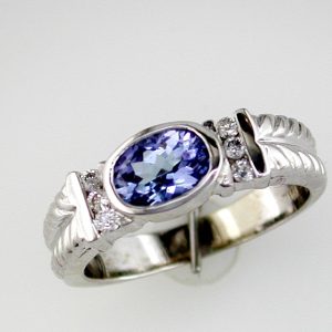 TANZANITE & DIAMOND RING