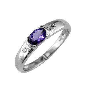 TANZANITE & DIAMOND RING