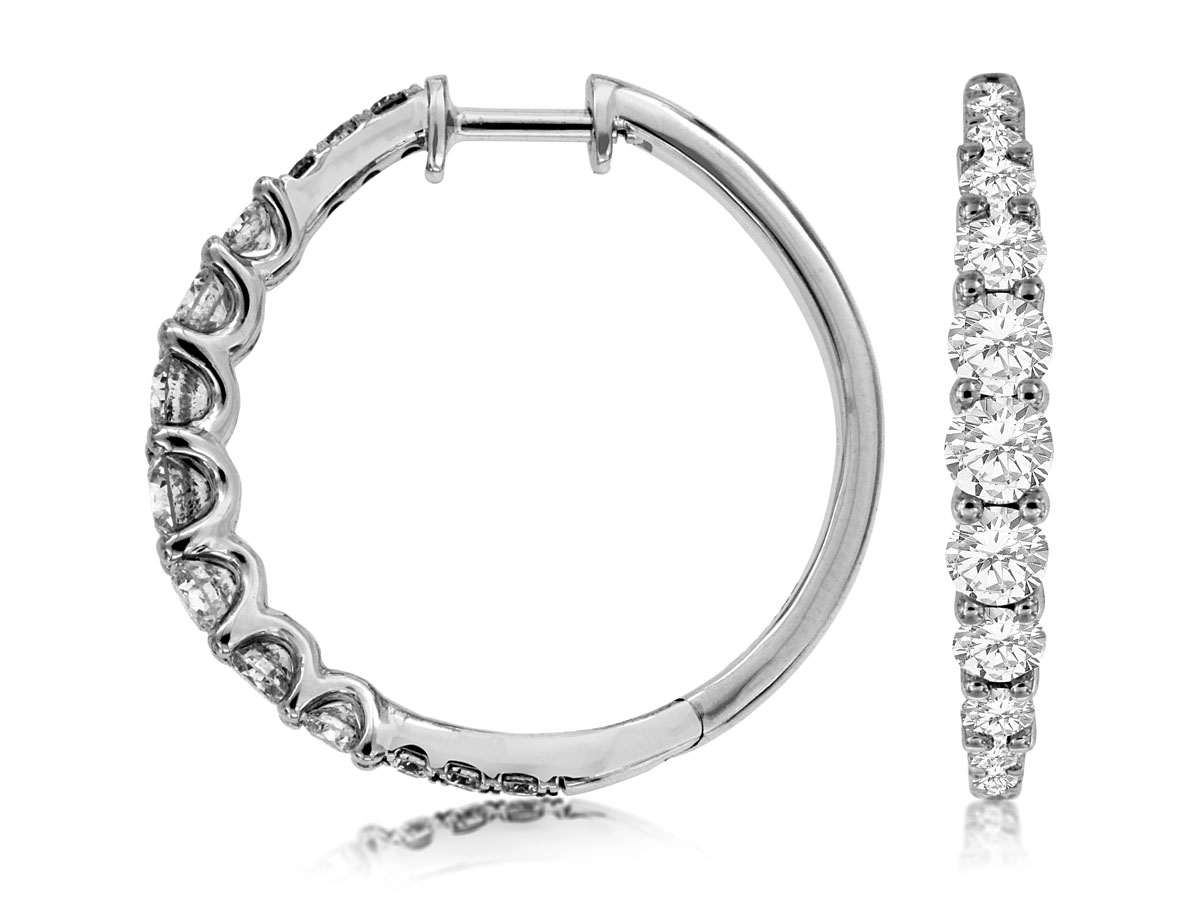 DIAMOND HOOPS 22MM