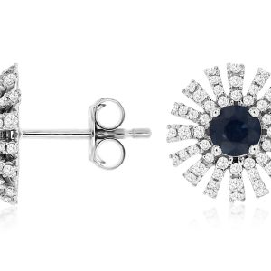 SAPPHIRE & DIAMOND EARRING