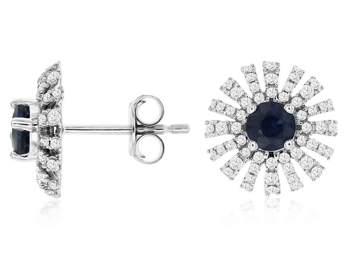 SAPPHIRE & DIAMOND EARRING