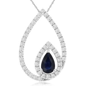 SAPPHIRE & DIAMOND PENDANT