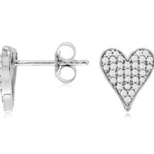 DIAMOND HEART EARRING
