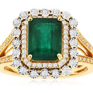 EMERALD & DIAMOND RING