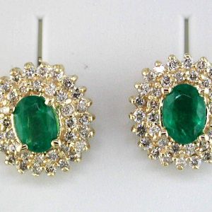 EMERALD & DIAMOND EARRING