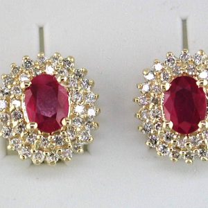 RUBY & DIAMOND EARRING
