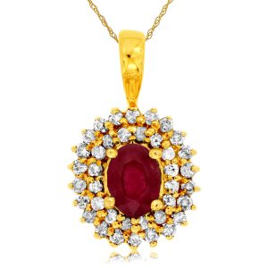RUBY & DIAMOND PENDANT
