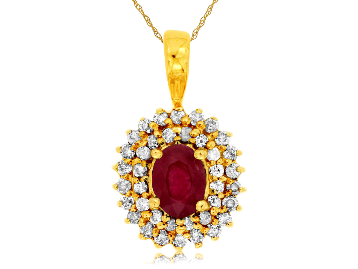 RUBY & DIAMOND PENDANT