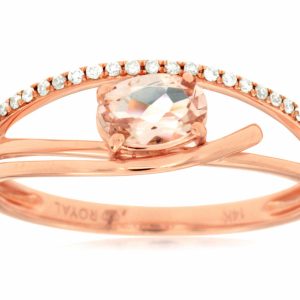 MORGANITE & DIAMOND RING