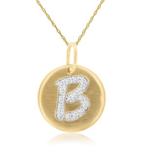 INITIAL DIAMOND PENDANT B
