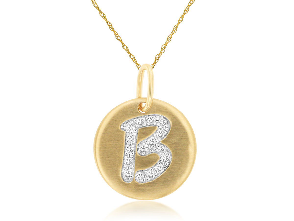 INITIAL DIAMOND PENDANT B