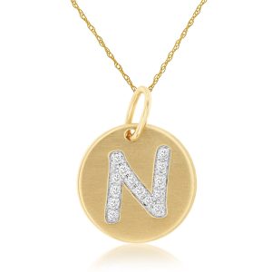 INITIAL DIAMOND PENDANT N